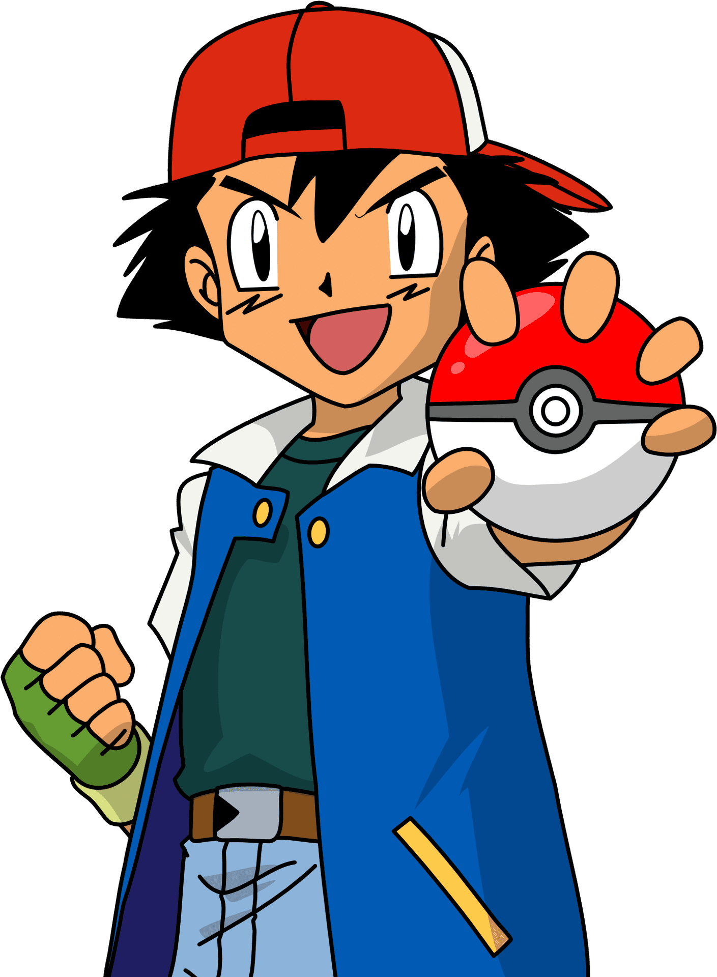 Ash Ketchum Pokemon Trainer Pose PNG Image