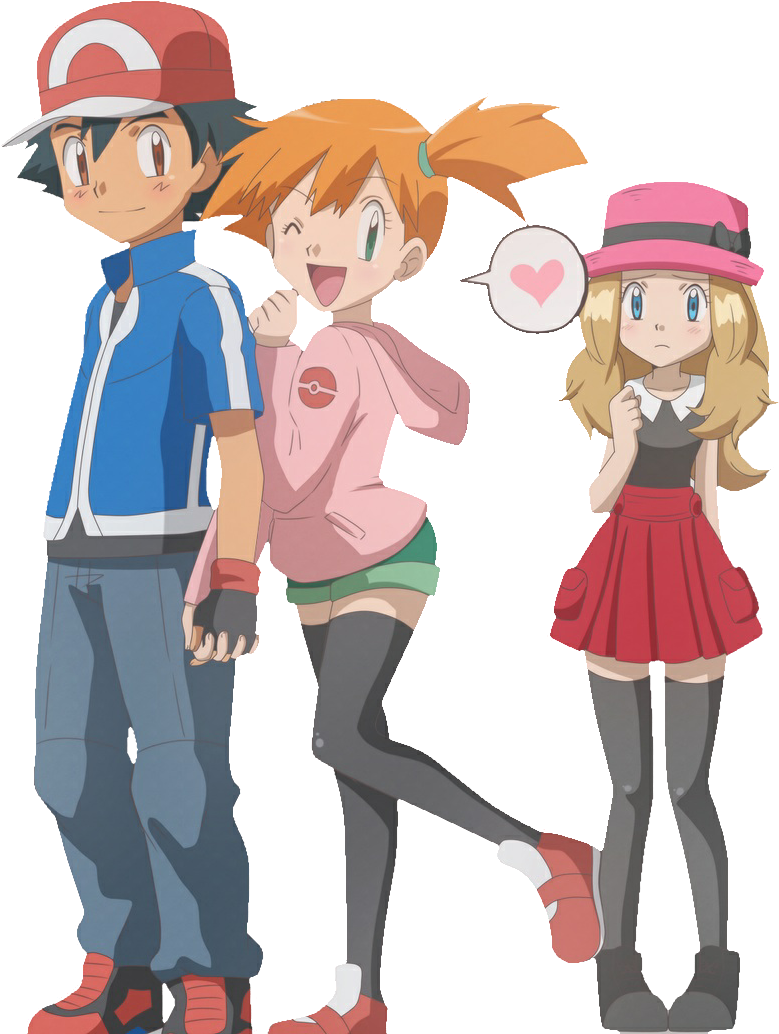 Ashand Friends Pokemon Characters PNG Image