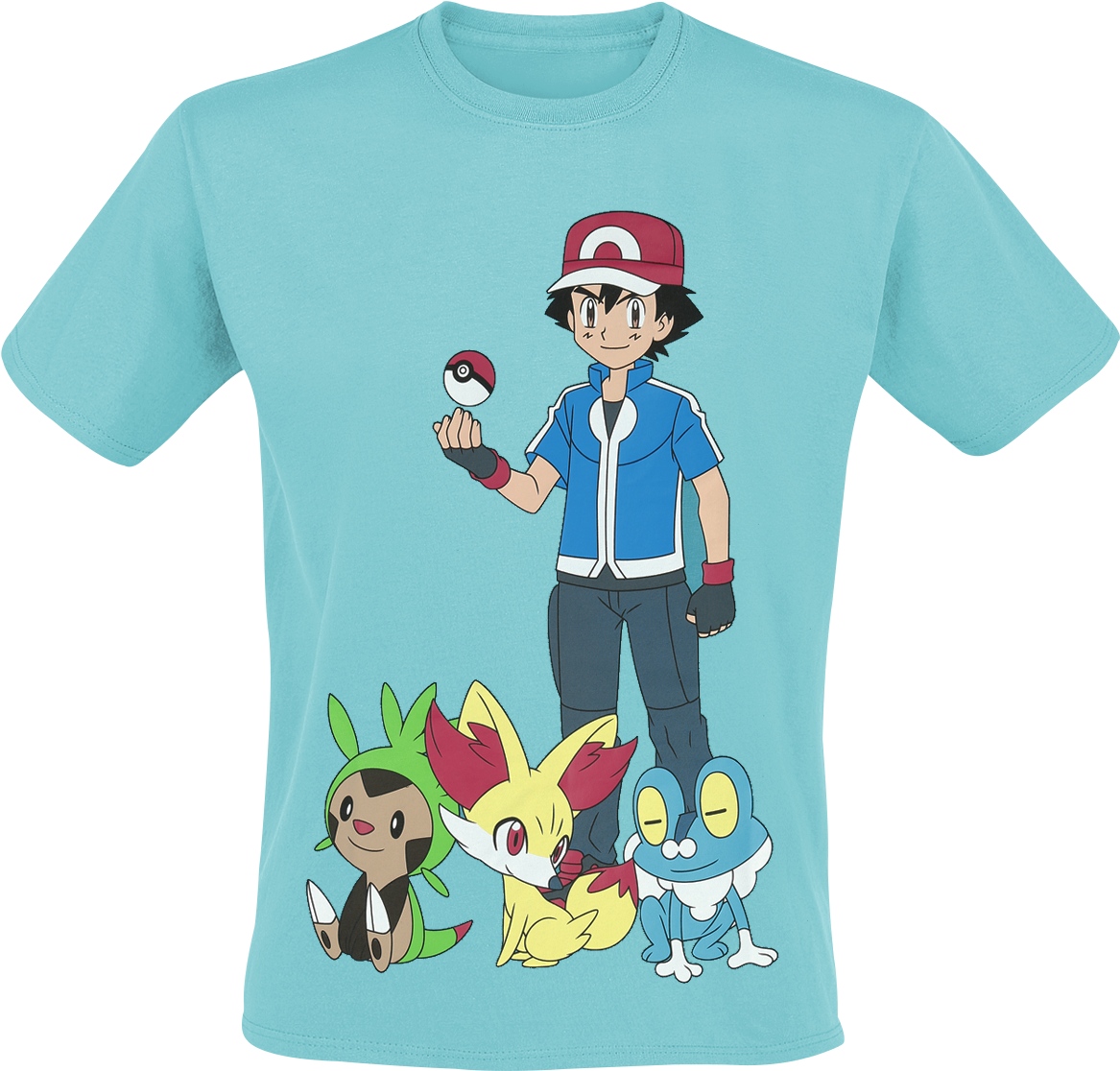 Ashand Pokemon Friends Tshirt Design PNG Image