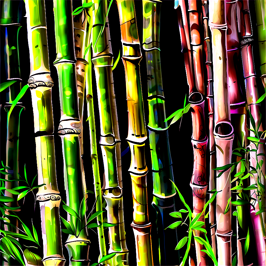 Asian Bamboo Garden Png Wno PNG Image