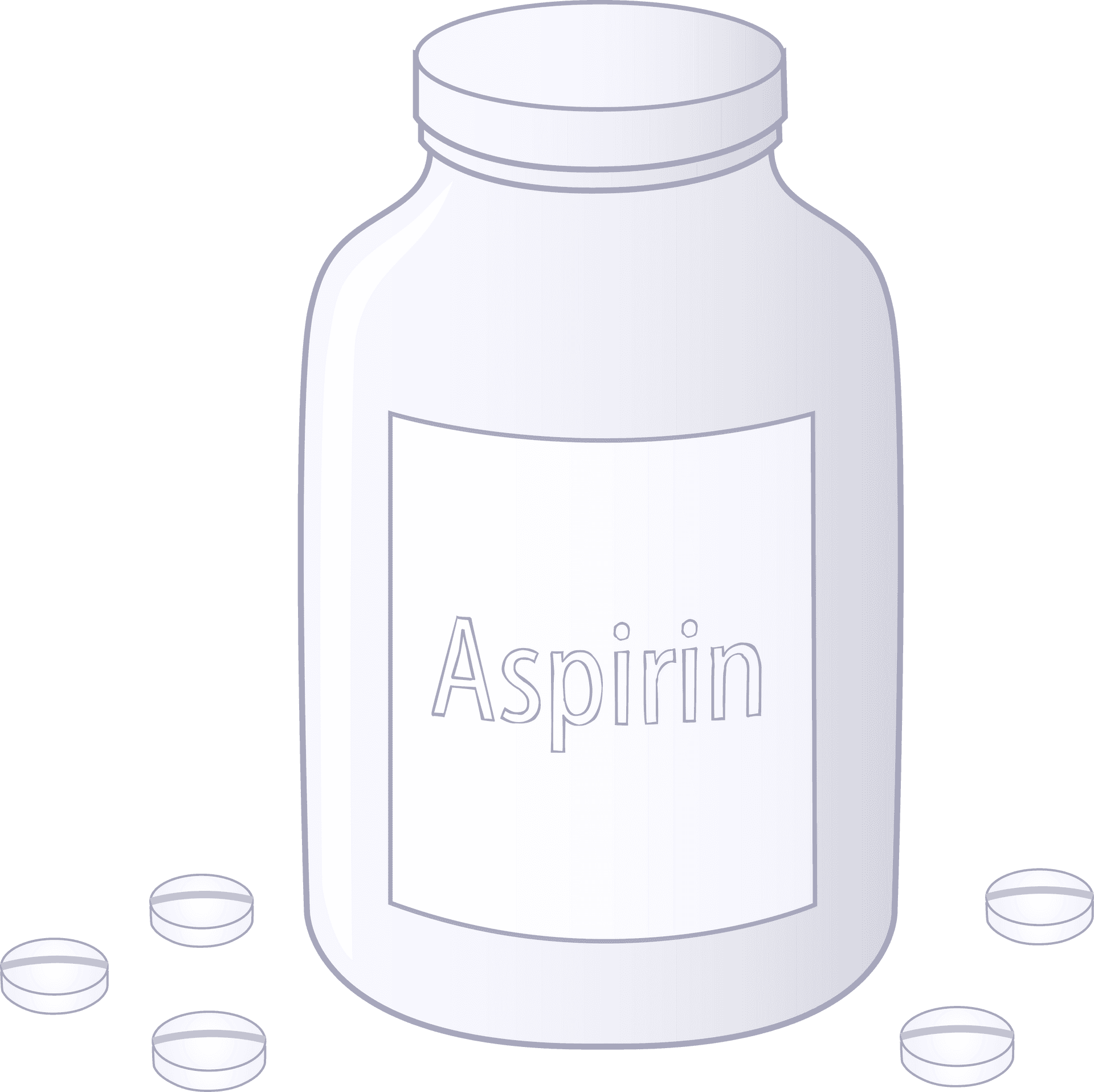 Aspirin Pill Bottleand Tablets PNG Image