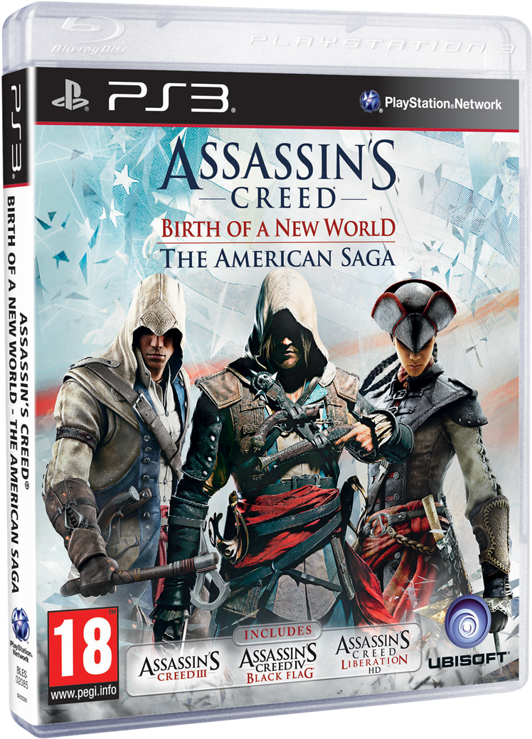 Assassins Creed American Saga P S3 Cover PNG Image