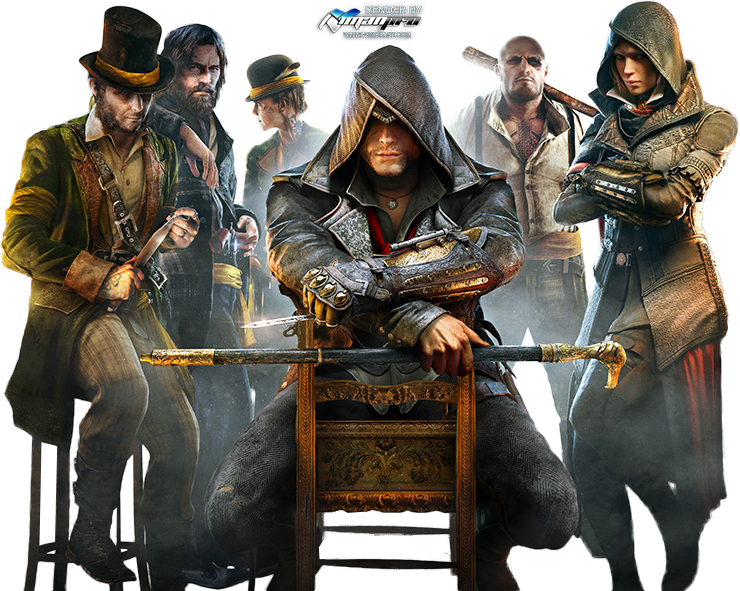 Assassins Creed Character Lineup PNG Image