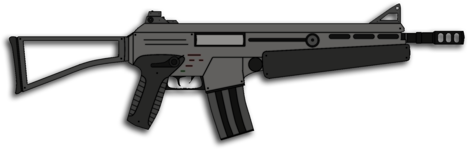 Assault Rifle Vector Illustration PNG Image