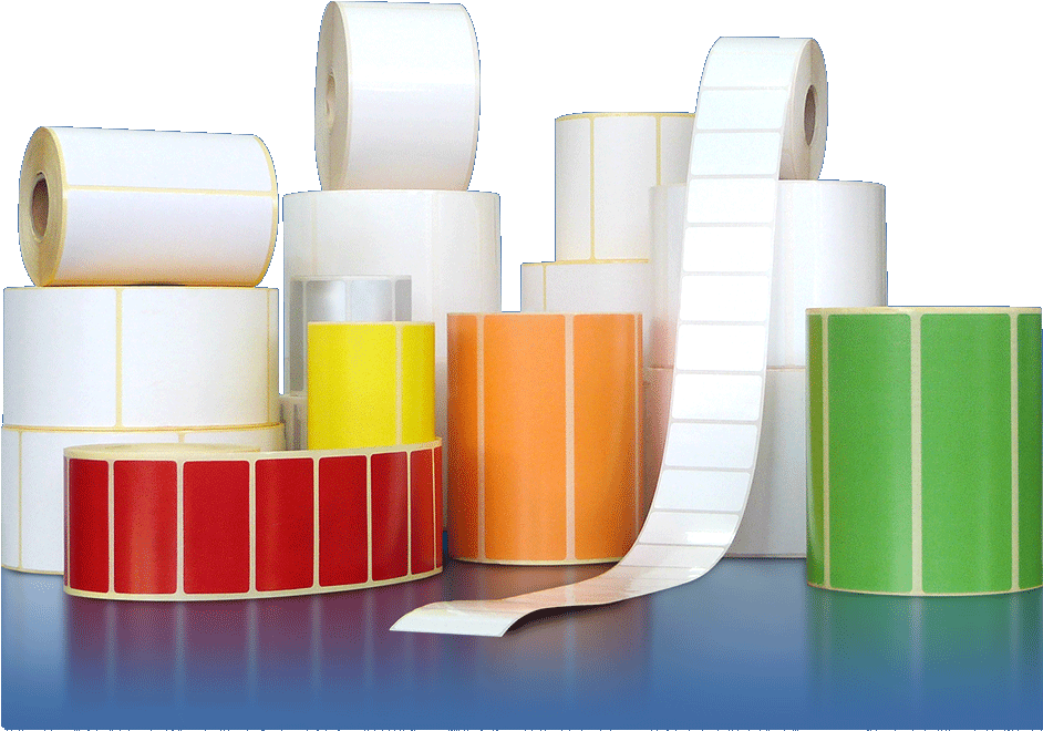 Assorted Adhesive Labels Stacked PNG Image