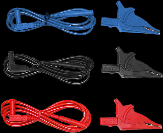 Assorted Alligator Clip Cables PNG Image