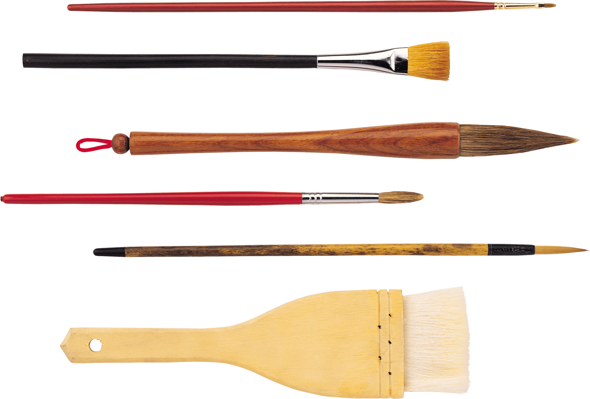 Assorted Artist Brushes Set PNG Image