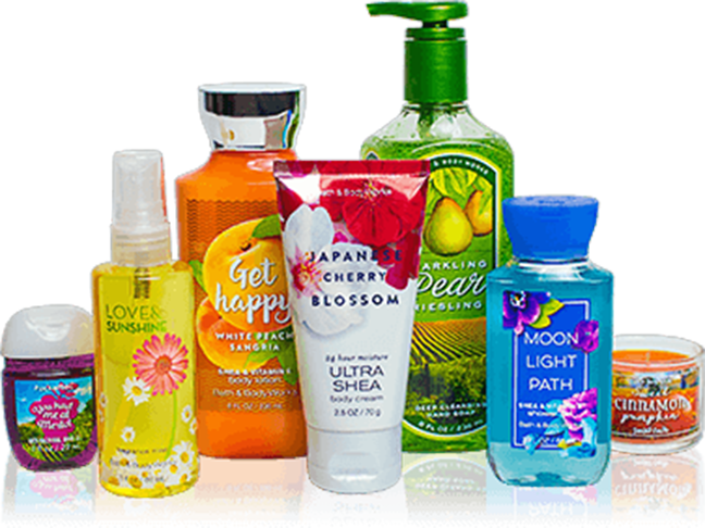 Assorted Bathand Body Products Collection PNG Image