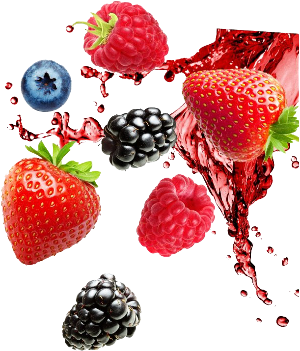 Assorted Berries Splash PNG Image