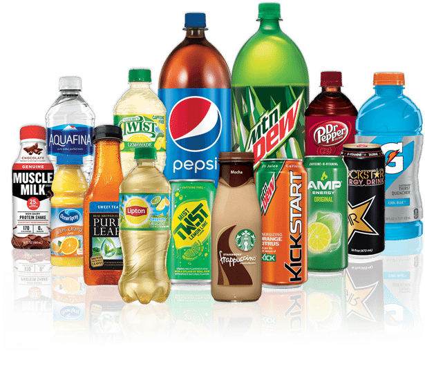 Assorted Beverage Collection PNG Image