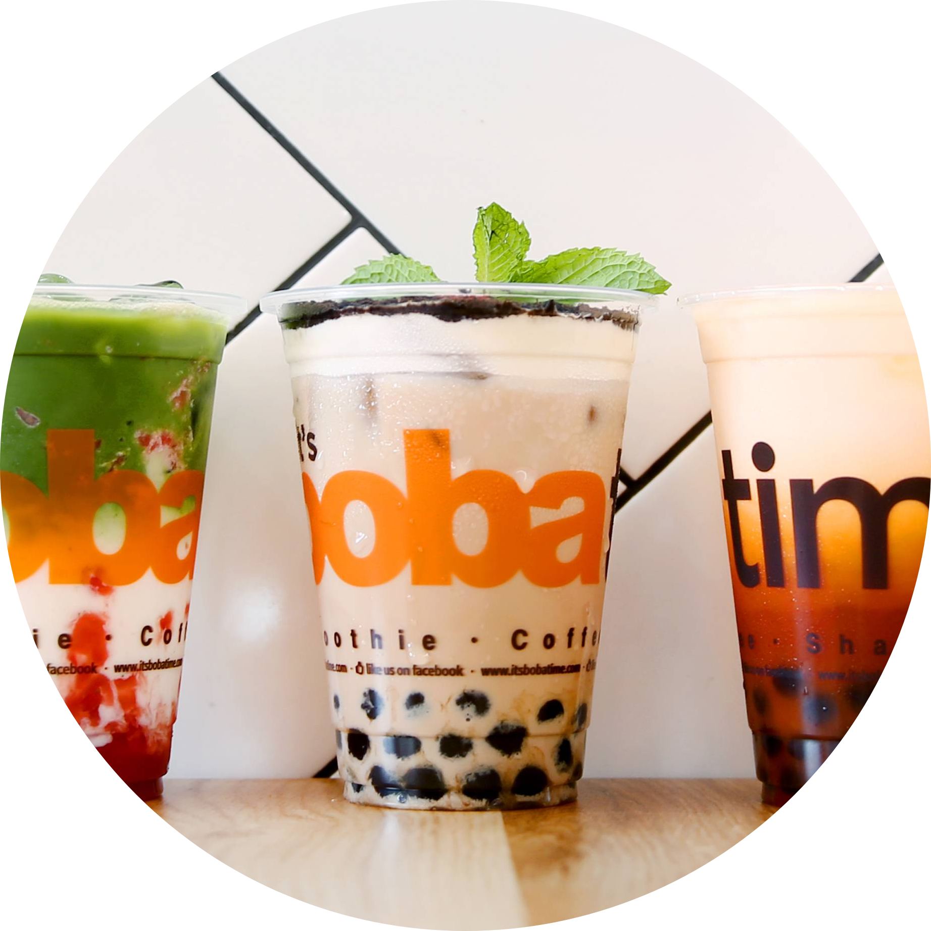 Assorted Boba Tea Selection PNG Image