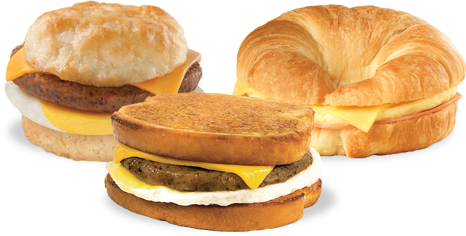 Assorted Breakfast Sandwiches PNG Image