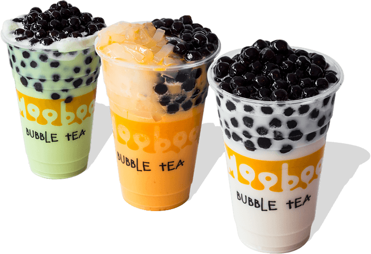 Assorted Bubble Tea Selection PNG Image