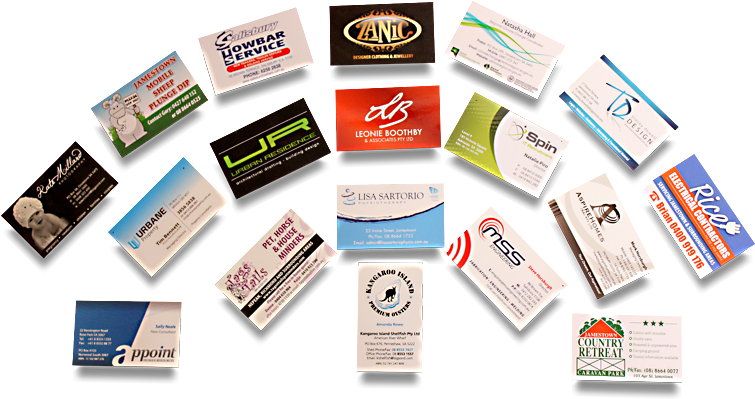 Assorted Business Cards Collection PNG Image