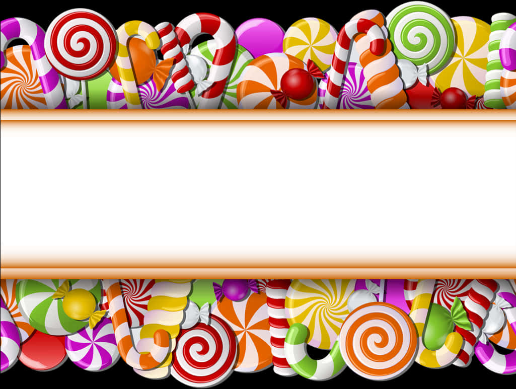 Assorted Candy Collection Banner PNG Image