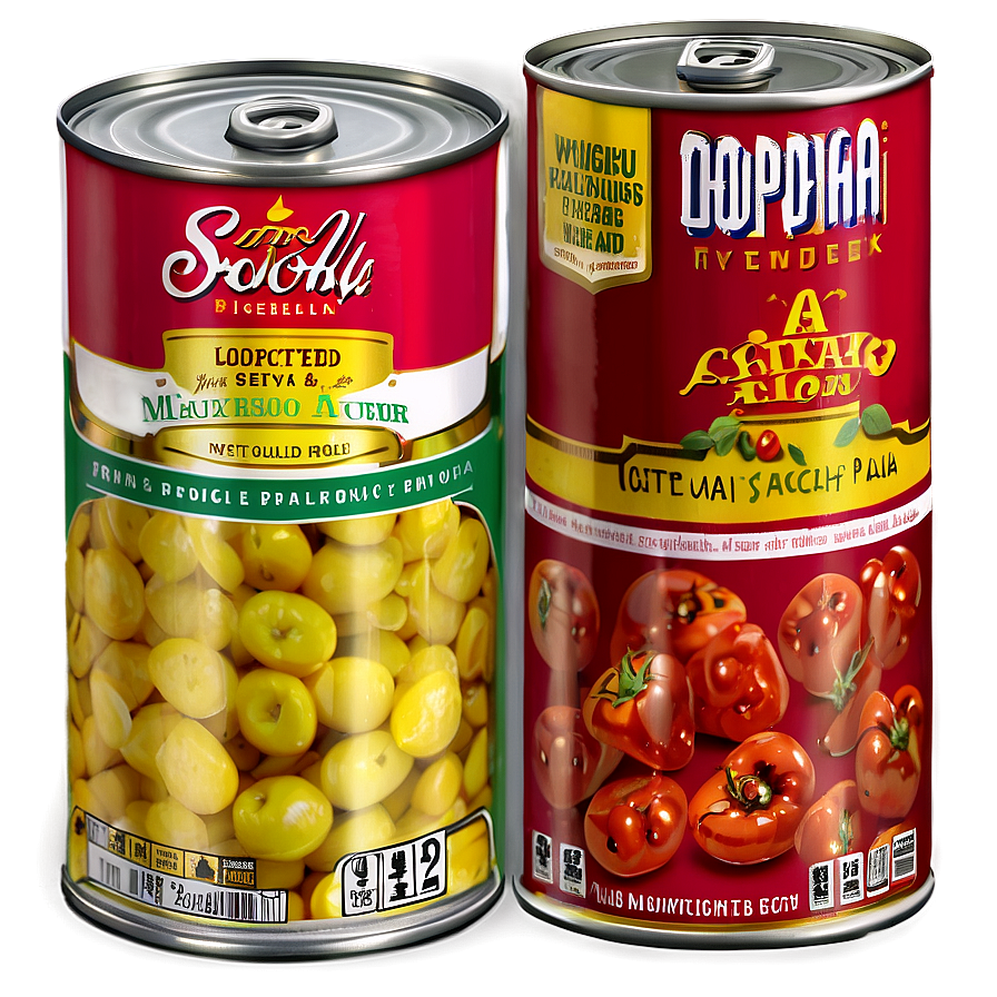 Assorted Canned Food Png Fha86 PNG Image