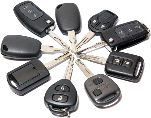 Assorted Car Keysand Fobs PNG Image