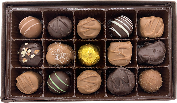 Assorted Chocolate Truffles Box PNG Image