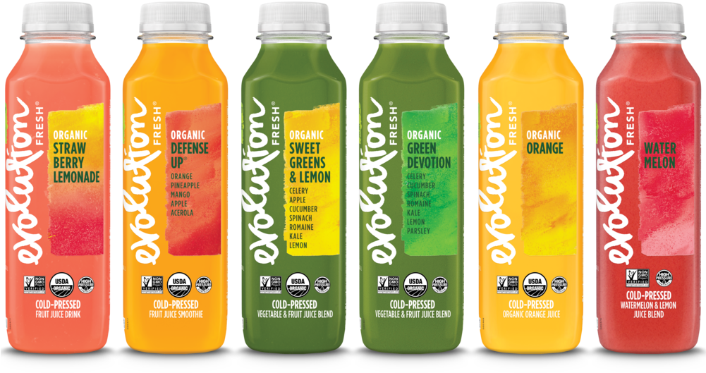 Assorted Cold Pressed Juice Bottles PNG Image