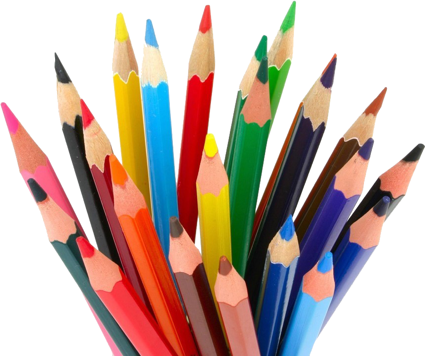 Assorted Colored Pencils PNG Image