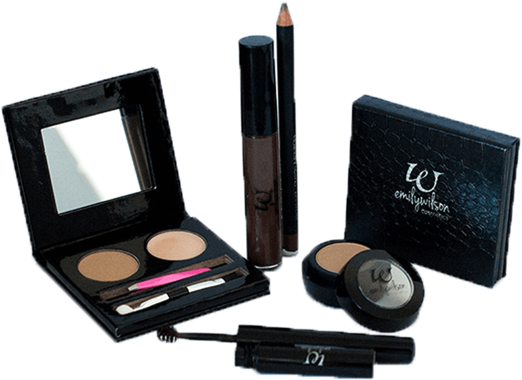 Assorted Cosmetic Products Display PNG Image