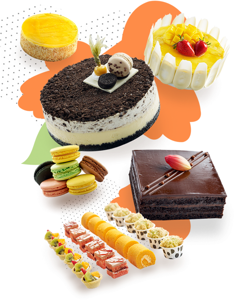 Assorted Dessert Selection PNG Image