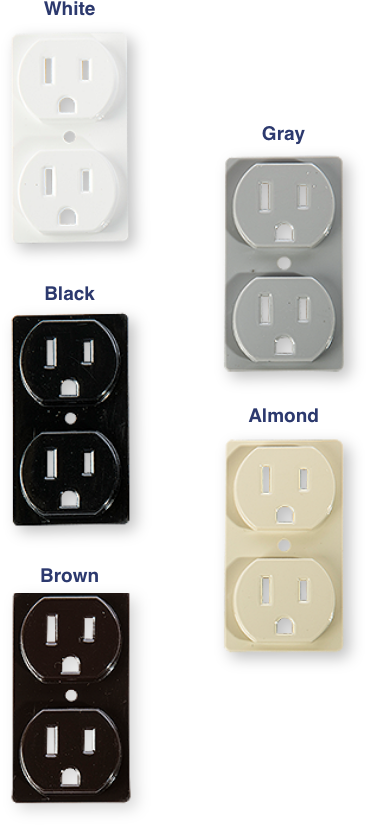 Assorted Electrical Outlets Colors PNG Image