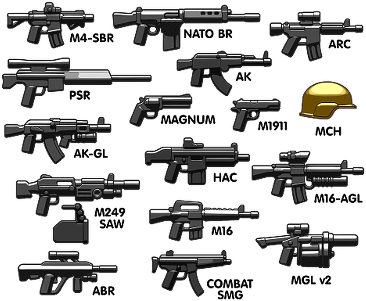 Assorted Firearmsand Military Equipment PNG Image