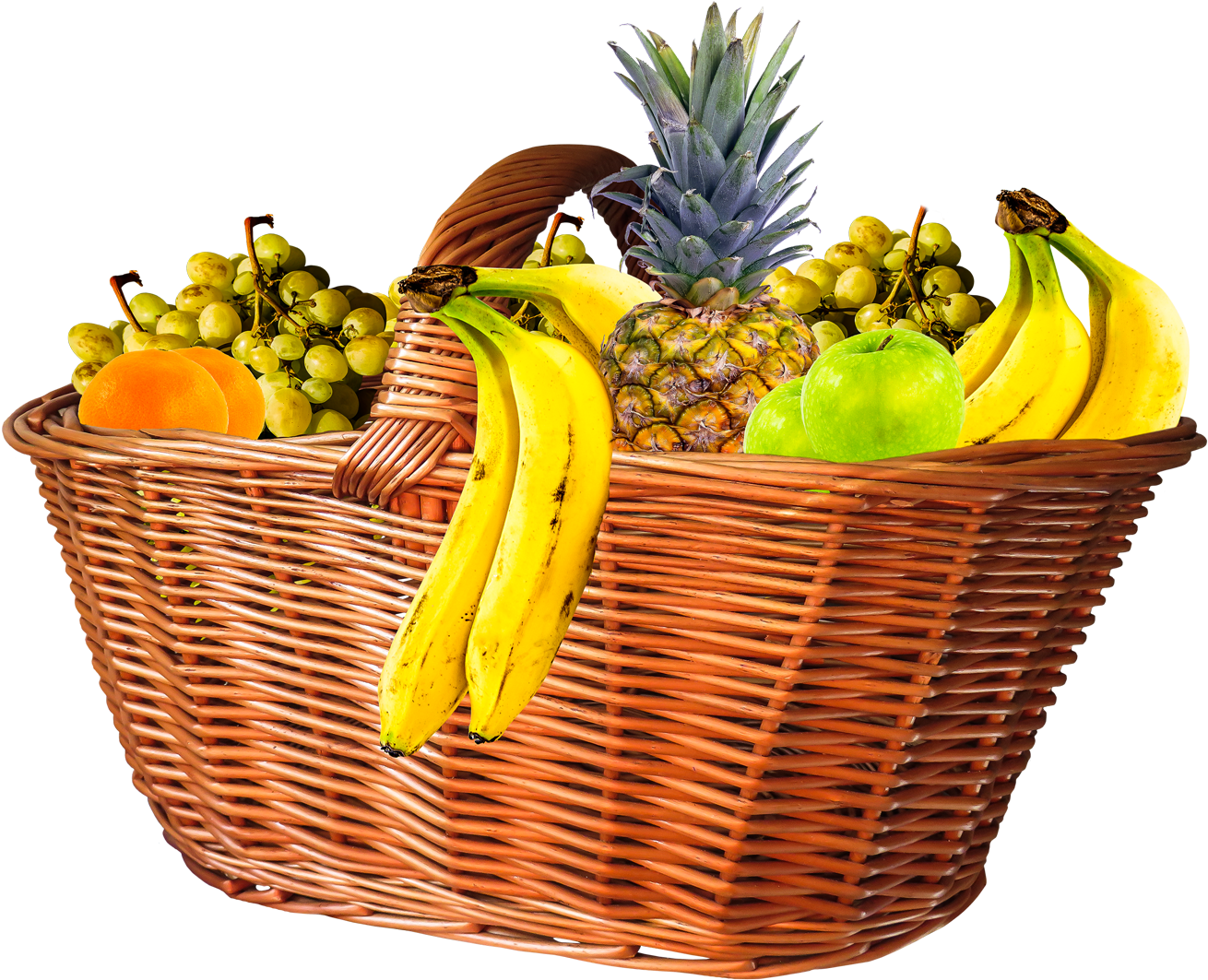 Assorted Fruit Basket PNG Image