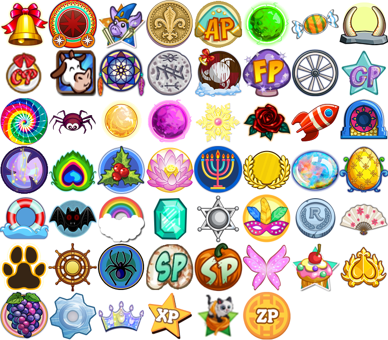 Assorted Game Icons Collection PNG Image