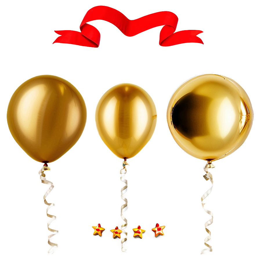 Assorted Gold Balloons Png 05252024 PNG Image