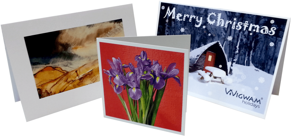 Assorted Greeting Cards Display PNG Image