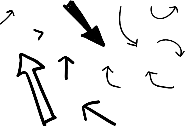 Assorted Hand Drawn Arrows PNG Image