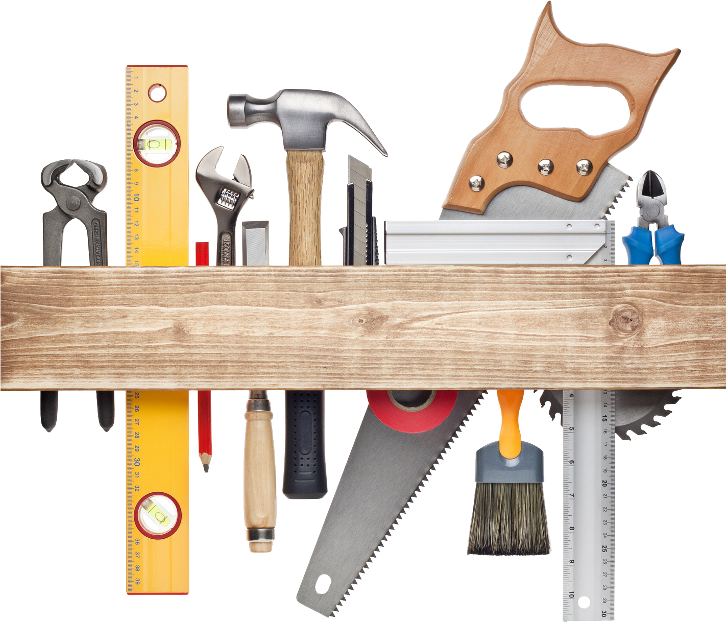 Assorted Hand Tools Collection PNG Image