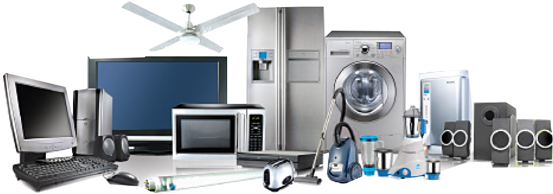 Assorted Home Appliances Collection PNG Image