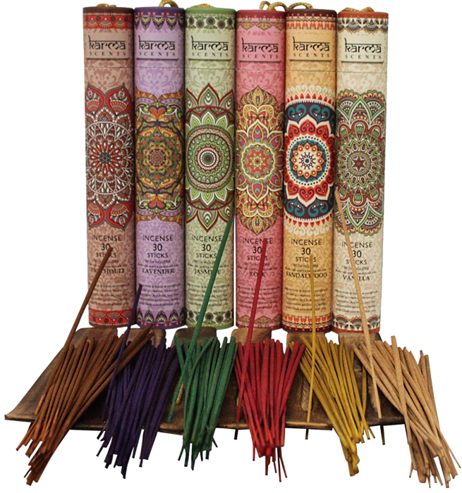 Assorted Incense Sticksand Packaging PNG Image