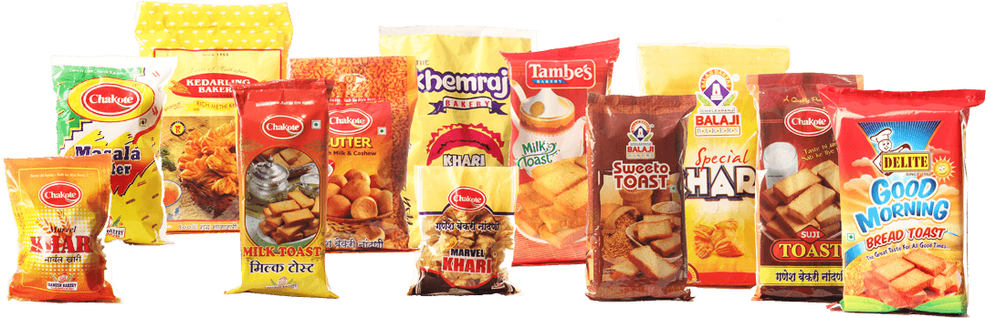 Assorted Indian Bakery Snacks PNG Image