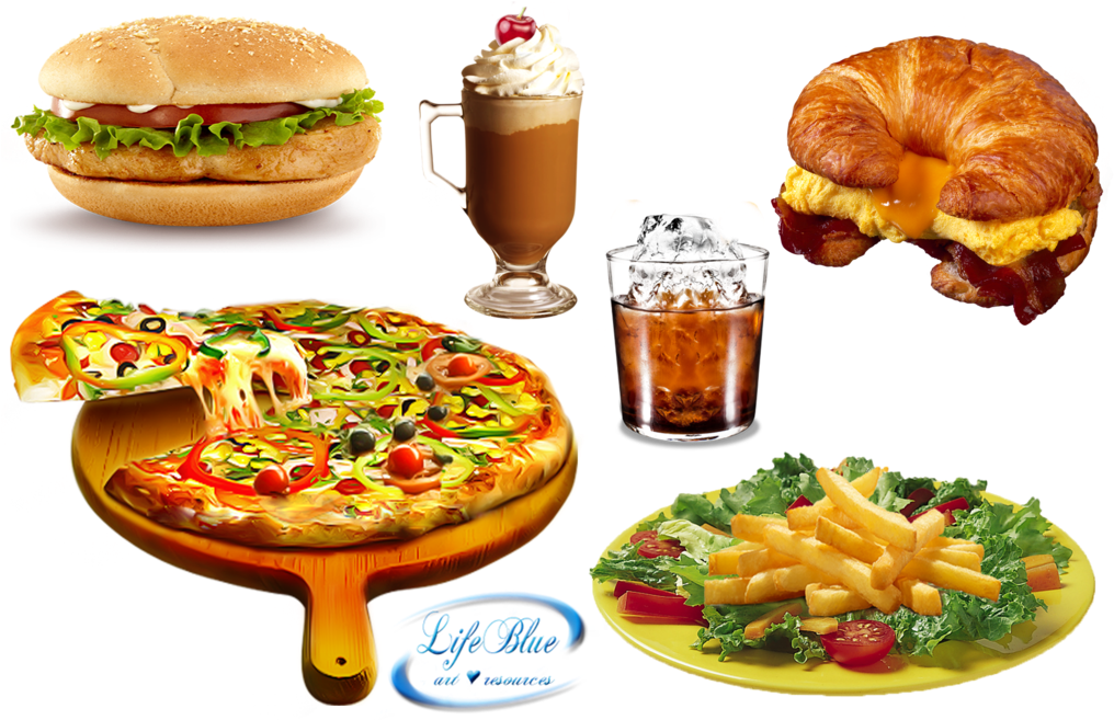 Assorted Junk Food Items PNG Image