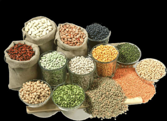 Assorted Legumesand Beans Variety PNG Image