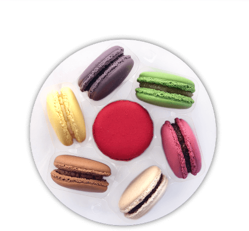 Assorted Macaronson Plate PNG Image