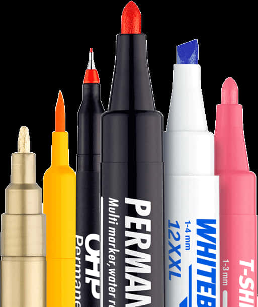 Assorted Markers Collection PNG Image