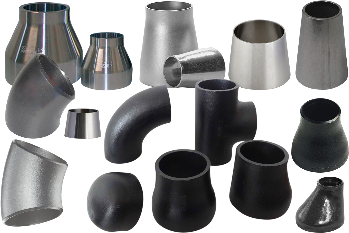 Assorted Metal Pipe Fittings PNG Image