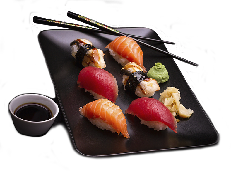 Assorted Nigiri Sushi Platter PNG Image