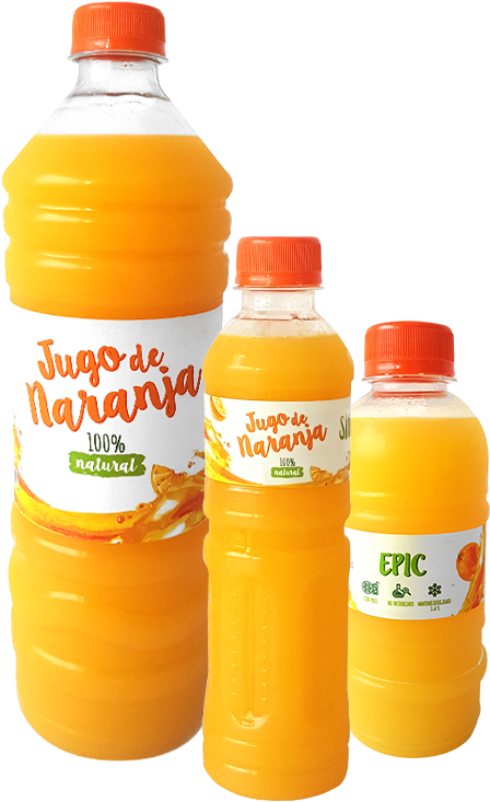 Assorted Orange Juice Bottles PNG Image