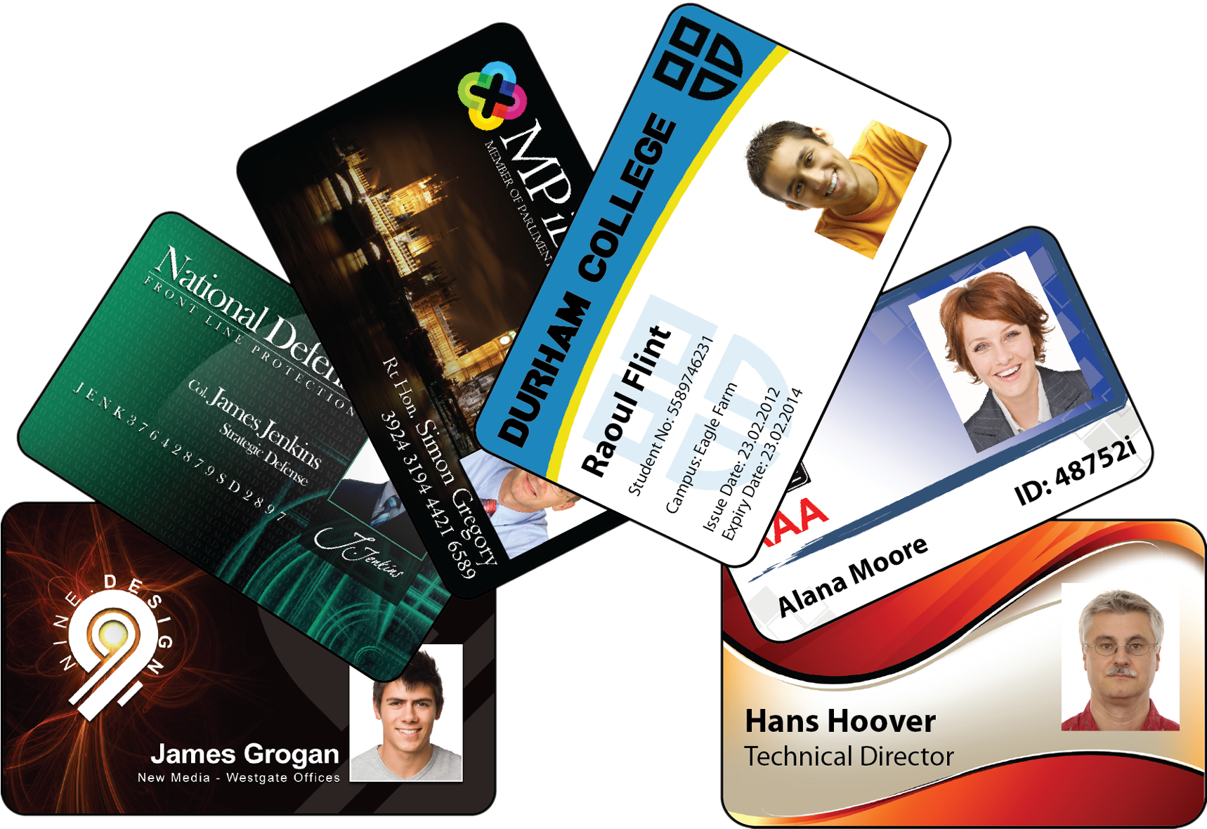 Assorted Professional I D Cards PNG Image