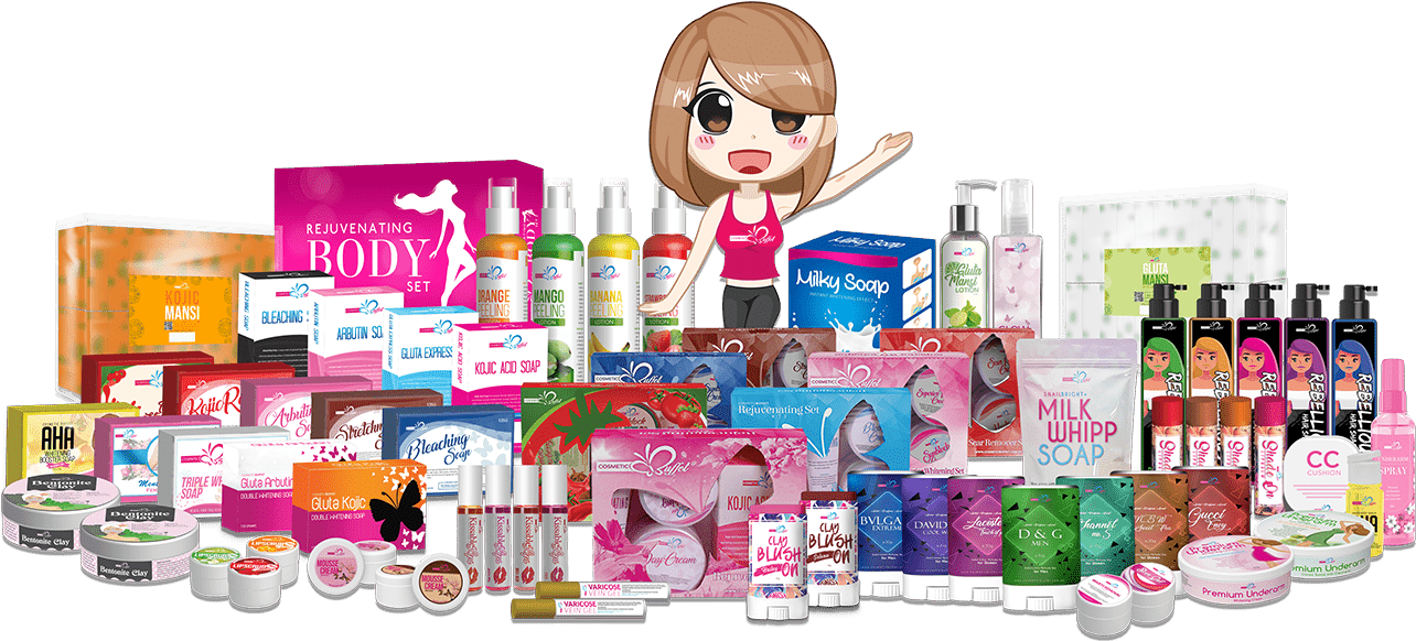 Assorted Skincare Products Collection PNG Image