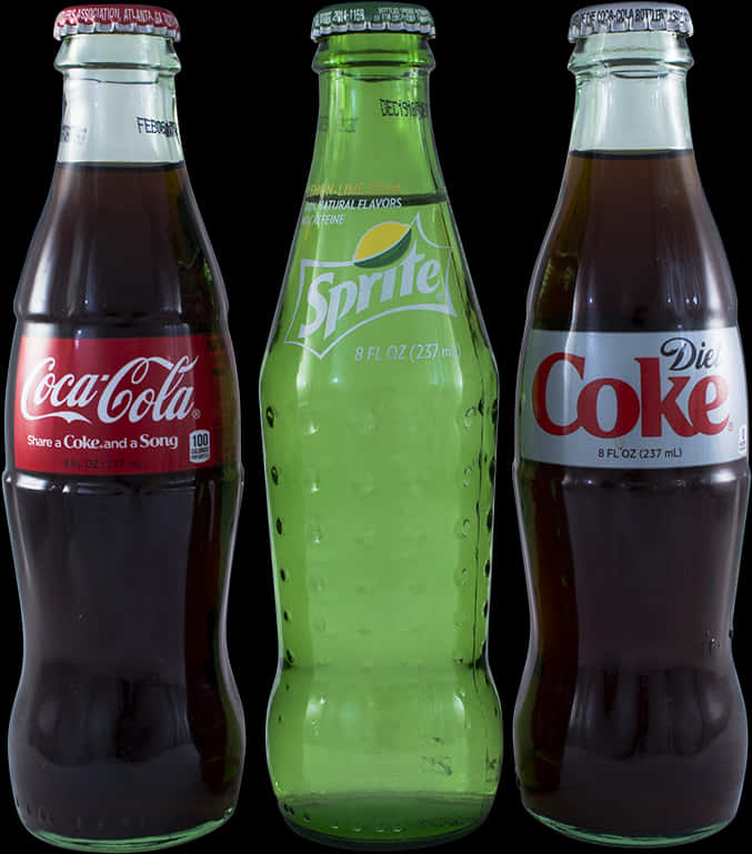 Assorted Soda Bottles Collection PNG Image