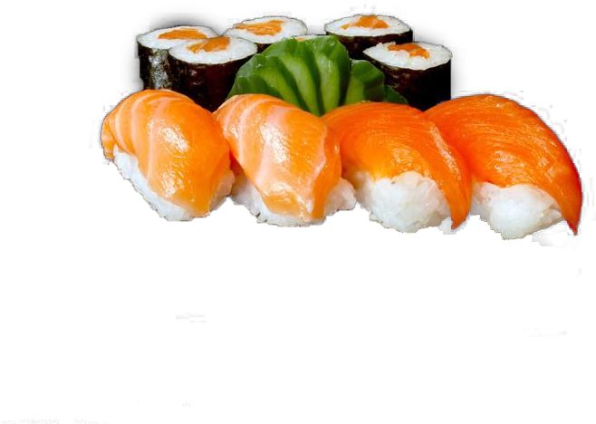 Assorted Sushi Selection PNG Image