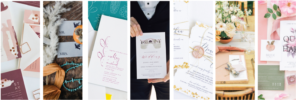 Assorted Wedding Stationery Collection PNG Image