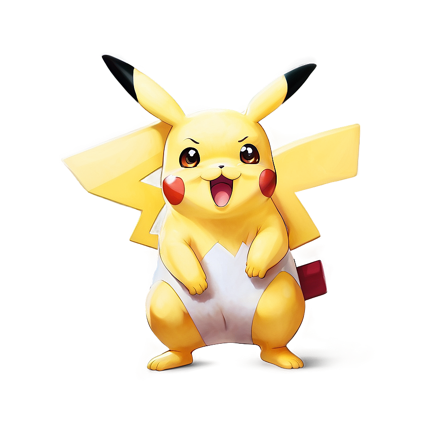 Astonished Pikachu Illustration Png Dmc PNG Image